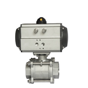 Válvula de bola neumática COVNA de 1 pulgada DN25 de 2 vías, de acero inoxidable 316, 1000 WOG, para vapor, con accionamiento neumático, para pedidos urgentes - Product Image 4