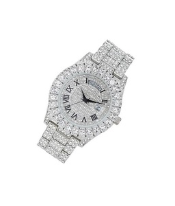 Elegante reloj de pulsera Moissanite Diamond con movimiento de cuarzo Reloj de pulsera de lujo Iced Out para amantes de la moda a los mejores precios - Product Image 6