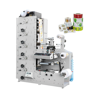 Máquina automática de impresión flexográfica de etiquetas con laminación + cortadora de impresora flexográfica adhesiva de película rotativa - Product Image 1