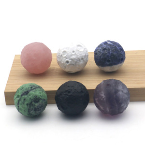 Wholesale Natural Stones <b>Crystal</b> Planet Spheres Quartz Gemstone Moon <b>Ball</b> <b>Crystal</b> Carving for Home Decoration - Product Image 5