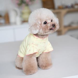 2024 penjualan terbaik manis bunga peliharaan kaus anjing musim gugur musim dingin dua kaki pakaian - Product Image 4