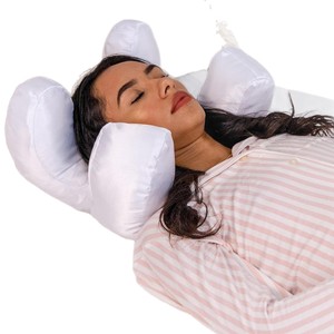 Almohada de belleza en forma de U, almohada suave antiarrugas para soporte facial y del cuello, color blanco - Product Image 5