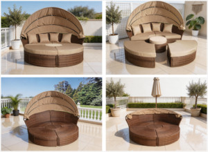 Professional Manufacturer Wholesale 6-Piece Modular <b>Outdoor</b> <b>Rattan</b> Daybed Set: Sectional for Resort & Hotel Projects - Product Image 3