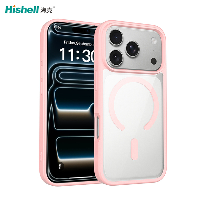 2-in-1 Anti-Yellowing Protective Case with TPU Soft Edges and PC Back Panel with Magnetic for iPhone 17 Pro