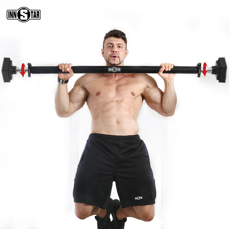 Дверная горизонтальная штанга INNSTAR, стальная штанга для подтягивания подбородка, гимнастические горизонтальные штанги, регулируемые