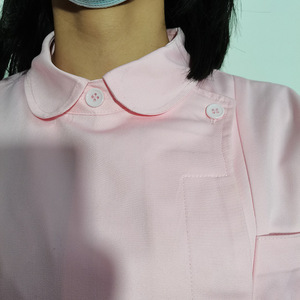 Bata de enfermera morada Xi, uniforme de farmacia de manga larga, bata rosa fina de manga corta - Product Image 2