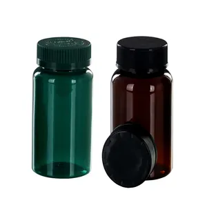 OEM/ODM venta al por mayor de alta calidad PET cápsula botella píldora botella botellas de plástico para el envasado de medicamentos con tapa de resistencia para niños