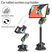 Supports de tablette réglables en angle avec tête sphérique en métal Support de téléphone de voiture pour iPad et autres tablettes Support à ventouse sous vide