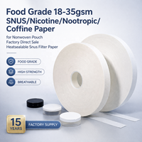 Rollo de Papel Filtro Termosellable HM-01 de Tela No Tejida para Empaque de Bolsas de Nicotina, Fabricante Experimentado, Sellado Estable