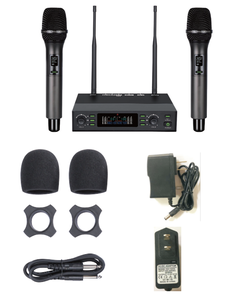 Chuyên Nghiệp Uhf <span class=keywords><strong>2</strong></span> Kênh Cầm Tay Không Dây Microphone Hệ Thống Loại C Điện Hỗ Trợ Mic Đèn LED XLR Cho Phát Trực Tiếp <span class=keywords><strong>Mk</strong></span>-201 - Product Image 5