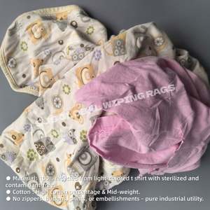 Trapos de Limpieza Industriales de Color Claro Tipo Camiseta - Trapos 100% Algodón para Limpieza Industrial - Product Image 4