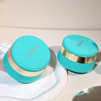Étui à coussin d'air personnalisé de 15 g, bleu clair, emballage cosmétique rond de luxe, vente directe d'usine