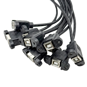 USB 2.0 AM Type B Female Printer Cable Extension Cable Panel Mount Screw Lock for Printer <strong>Computer</strong> Electronic Devices-Durable - Product Image 4