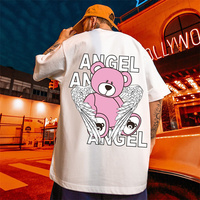 T-shirt à manches cinq-quarts pour hommes et femmes Cartoon Bear Ins Boyfriend Style Couple Casual Version coréenne Pull