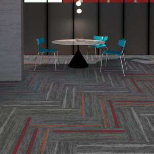 พรมโพลีโพรพิลีนแบบม้วน ทรงสี่เหลี่ยมผืนผ้า สำหรับสำนักงาน โรงแรม บ้านพักอาศัย  แบบโมเดิร์น  ปรับแต่งได้  ขนสั้น  ฐานพีวีซี  บุนวมอย่างดี - Product Image 1