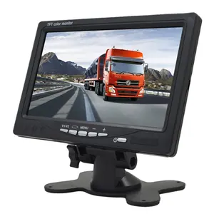 flipdown monitor car Suppliers-Car Monitor 7 Inch TFT LCD 7" HD Digital 16:9 800*480 Screen 2 Way Video Input For Reverse Rear View Camera DVD VCD