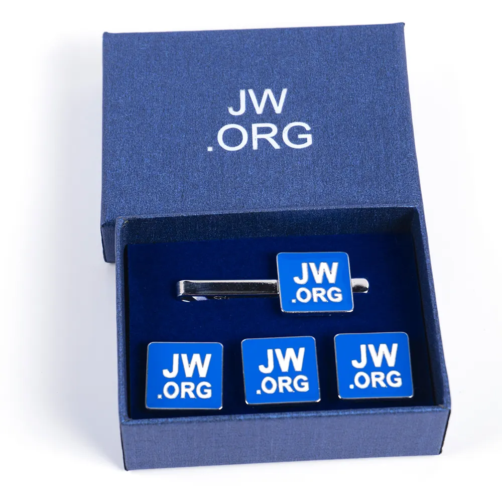 Diskon Besar Disesuaikan Persegi Jw Org Logo Lencana Enamel Tie Clip Cufflink Lapel Pin Grosir