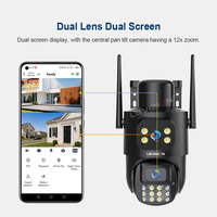 Système de caméra de sécurité solaire LS VISION 4K sans fil, caméra CCTV extérieure WiFi PTZ avec panneau solaire et sirène pour la sécurité domestique