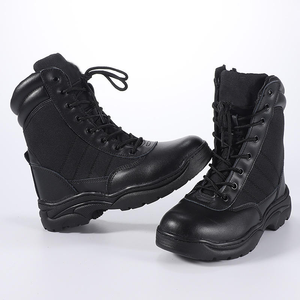 SFB52 721Leather Black Waterproof Ankle <b>Boot</b> <b>Hiking</b> <b>Boots</b> Men Summer Travel Outdoor Training Rubber Outsole - Product Image 3