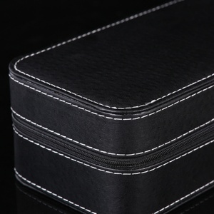 Custom Luxury Leather Watch <b>Storage</b> <b>Box</b> Jewelry Watch Packaging <b>Box</b> with Glass Top - Product Image 5