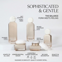 Botol & Stoples Kaca Silinder Gradien Matte dengan Logo Kustom Grosir, Tutup Putih, Kemasan Serum & Krim Mewah