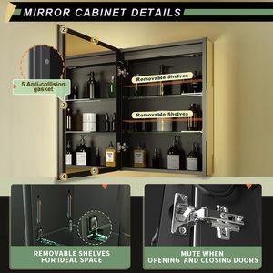 <span class=keywords><strong>Armoire</strong></span> murale <span class=keywords><strong>de</strong></span> salle <span class=keywords><strong>de</strong></span> bain en gros <span class=keywords><strong>avec</strong></span> miroir, armoires <span class=keywords><strong>de</strong></span> rangement murales au-dessus des toilettes <span class=keywords><strong>avec</strong></span> étagère réglable - Product Image 2