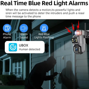 Wifi ống kính kép năng lượng mặt trời Máy ảnh đầy đủ màu sắc tầm nhìn ban đêm hai chiều liên lạc kép hiển thị hình ảnh tự động theo dõi PTZ toàn diện - Product Image 3