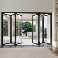 Porte pliante accordéon en alliage d'aluminium de fabrication américaine pour patio français, cuisine, villa, appartement – Prix abordable