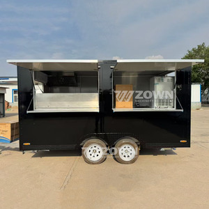 Remolque de comida móvil de alta resistencia con mostrador de acero inoxidable y dos puertas de servicio para comida rápida - Product Image 6