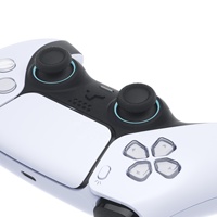 EXtremeRate Heaven Blue Accessoires de remplacement Anneaux d'accent personnalisés pour manette PS5 BDM-010/020/030/040/050