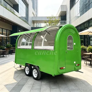 Remolque Redondo para Campamento en Oferta en Europa, Carrito de Comida Personalizado para Pizza y Aperitivos, Camión de Comida Móvil - Product Image 1