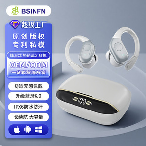 Sports Earphones Wireless <b>Bluetooth</b> IPX4 Waterproof Touch Control Type C Charging 3-5H Battery Life Dynamic <b>Microphone</b> AAC Codec - Product Image 5