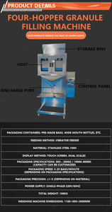 Machine de remplissage automatique à double trémie de haute précision en acier inoxydable 304 de qualité alimentaire pour céréales, sel, noix, garantie 1 an - Product Image 3