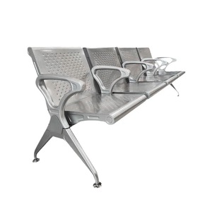 Sillas de Espera Ssyou, Silla de Tres Personas en Línea, Color Gris Plateado, Asiento de PU, Asientos Públicos para Hospitales y Aeropuertos - Product Image 5