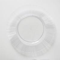 Platos Decorativos de Plástico PS Ecológicos BST, Dorados y Transparentes, para Bodas, Fiestas y Hoteles, con Diseño de Plantas
