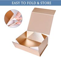 Boîte pliable en papier couleur Champagne blanc, emballage cadeau magnétique, haute qualité