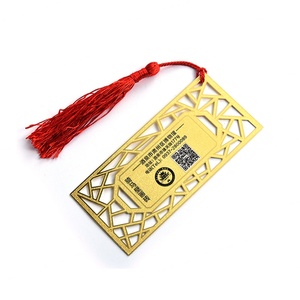 Marcapáginas de Metal Personalizado con Borla Dorada y Diseño Hueco, Marcapáginas Estándar de Latón - Product Image 6