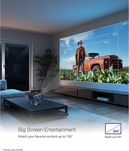 <b>Mini</b> EF22 Portable Smart Laser Projector, Bright 1,000 Lumens, FHD 1080p HDR, 3-Chip 3LCD - Product Image 3