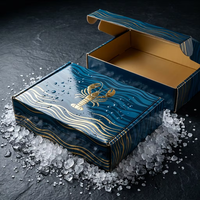 Boîtes en carton écologiques personnalisées avec impression brillante pour fruits de mer, vente en gros, boîtes cadeaux imprimées avec logo personnalisé