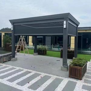 Pérgola Bioclimática Moderna de <span class=keywords><strong>Aluminio</strong></span> para Exteriores, Impermeable, 3x3 <span class=keywords><strong>3x4</strong></span>, con Techo de Láminas Ajustables Motorizadas, Pérgola de Jardín - Product Image 6