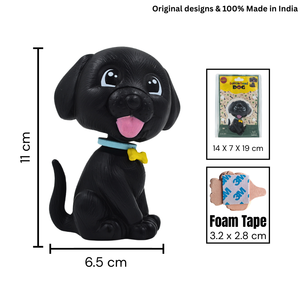 Bobblehead Dog - Black est un animal mignon et ludique, parfait pour votre tableau de bord de voiture, votre bureau ou la décoration de votre maison - Product Image 4