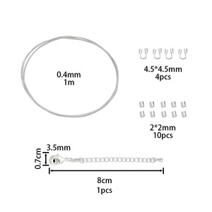 Kit de matériel DIY pour la fabrication de bijoux : fil d'acier plaqué or, fournitures pour perles, colliers, bracelets et accessoires. - Product Image 5