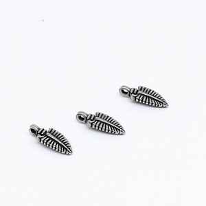 Pendentif en forme de feuille en acier inoxydable yunnique pour la fabrication de bracelets, forme irrégulière, composants de bijoux GZY-PJ0003 - Product Image 5