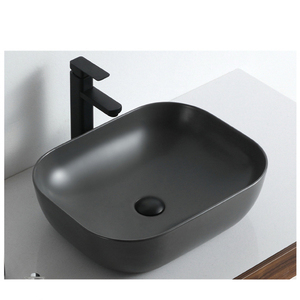 Fabricant Bathfriend, prix avantageux, lavabo rond compact en céramique <span class=keywords><strong>pour</strong></span> salle de bain, couleur noire, lavabo <span class=keywords><strong>pour</strong></span> shampoing - Product Image 4