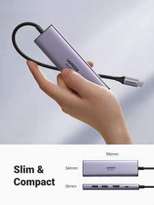 Ugreen 6-in-1USB C ไปยังฮับ USB อะแดปเตอร์4K60Hz 3พอร์ต USB 3.0พอร์ตตัวอ่านการ์ด sd/tf อะแดปเตอร์ดองเกิลชนิด C หลายพอร์ต - Product Image 5