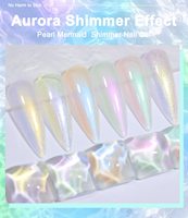 Nueva Tendencia, Marca Privada, Gel de Uñas 5G con Brillo Aurora, Esmalte de Uñas Perlado UV/LED, Removible en Agua