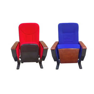 Fauteuil de théâtre rembourré Masao ZL-501 rouge avec tablette d'écriture pour auditorium et salle de théâtre scolaire - Product Image 2