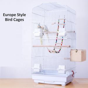 Groothandel Topkwaliteit 36 Inch Dubbel Groot Formaat Papegaai Kanarievogelkooi Metalen Fokkerij Gaashok Love Birds - Product Image 4