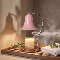 Nueva Lámpara Calentadora de Velas de Cristal, Lámpara de Mesa de Aromaterapia de Estilo Europeo y Americano, Decoración Romántica Nórdica para el Hogar