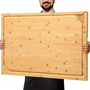 Planche à découper en bambou 36x24 pour la cuisine grande planche à découper en bois massif d'olive avec évier planche à découper en bois